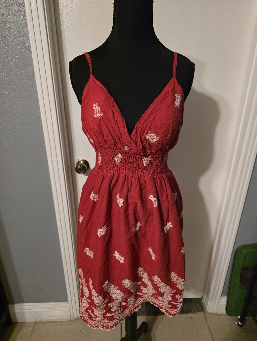 She's Cool Embroidered Spaghetti Strap Sundress